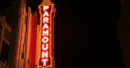 Paramount Theater sign, Anderson, Indiana